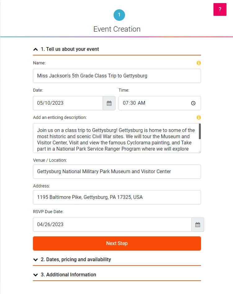 GroupTools Makes it Easy to Set Up an Event Page for Your Class Trip