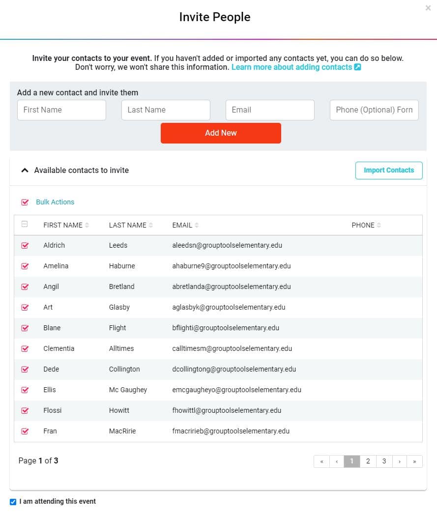GroupTools offers easy solutions for inviting your students on a class trip