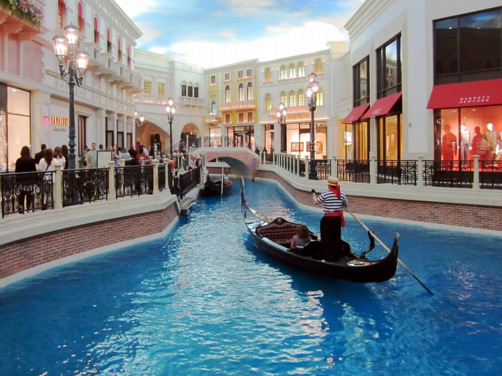  Gondolas ply the channel between the Grand Canal Shoppes at The Venetian in Las Vegas making it one of the most unique group destinations